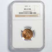 1899 NGC MS 63 Red Brown Unc Indian Cent