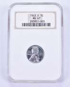 MS67 1943-S Lincoln Wheat Cent - Graded NGC
