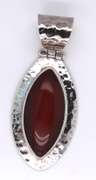 Sterling Silvre Signed Cornalian Pendant