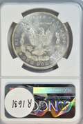 Nearly Gem BU 1878-S Morgan Silver Dollar. NGC MS64