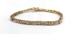 10kt Yellow gold diamond braclet