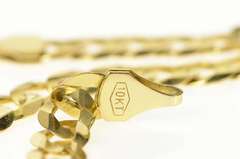 10K Yellow Gold 8.0mm Classic Curb Link Chain Anklet Bracelet