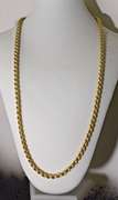 Fabulous 29" Textured 18K Link Necklace