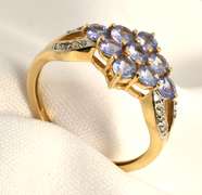 Pretty Modern Iolite Cluster Ring