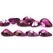 Amazing 4.79ct pear cut violet pink Rodolite Garnet set