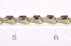 Immaculate Diamond and Sapphire Bracelet in Yellow Gold