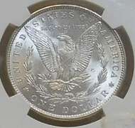1890 Morgan Dol NGC MS-62, looks GEM