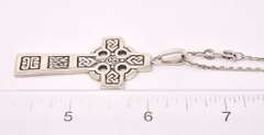 Captivating Celtic Cross Pendant Necklace in Sterling Silver