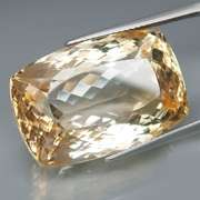 Captivating 41.71ct 25mm wheat blonde Citrine solitaire