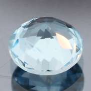 Glittering 3.16ct 9mm Sky blue Topaz solitaire