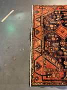 UNIQUE VINTAGE PERSIAN RUG 4.2x8.6