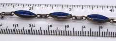 Vintage Sterling Silver Lapis Bracelet