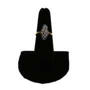 Glimmering Diamond Cluster Ring with 14k Gold