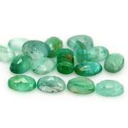 Bright emerald green 7.25ct 16pc emerald set