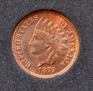 Mostly Red BU 1879 Indian Head Cent