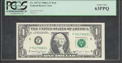 $1 1988A FRN WEB NOTE 1/1 FL BLOCK WEB PRESS PCGS Ch New 63PPQ