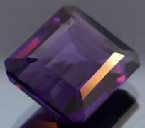 39.83ct emerald cut purple created Amethyst