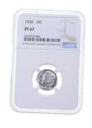 PF67 1950 Roosevelt Dime - Graded NGC