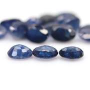 Stunning ink blue 7.22ct oval Sapphire set