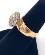 10k Gold diamond cluster ring