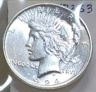 1924 Peace Dollar Uncirculated