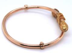 Fantastic Yellow Gold Bypass Knot Bangle