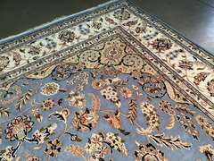 FINE SILK & WOOL KASHAN RUG 8x10.4