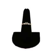 Square Diamond 14k Gold Ring flanked with Baguette Diamonds