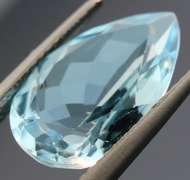 Pear cut 6.35ct Swiss blue Topaz