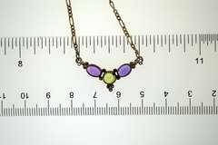 Vintage Sterling Silver Amethyst and figaro chain Necklace