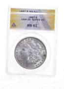 MS61 1887 Morgan Silver Dollar - VAM-3A - Super CD - Graded ANACS