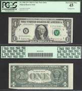 $1 1969 FRN Unique cutting error on a Star Note PCGS XF 45