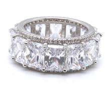 Sterling Silver Cubic Zirconia Eternity Band