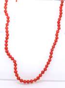 Single Strand of Coral Beads Necklace