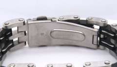 Stainless Steel and Black Bracelet