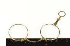 14K Yellow Gold Retractable Opera Glasses Ornate Steam Punk