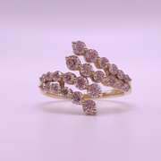 14kt Solid Gold & Diamond Cocktail Ring