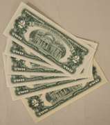 3 Pairs Consecutive $ 2 1963 A Series US Notes