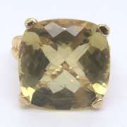 Sterling Silver Lemon Gemstone Ring