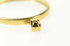 14K Yellow Gold 31mm Coin Holder Bezel Grooved Round Pendant