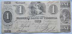 $ 1 Farmers Bank of Richmond VA LoversDec 1 1861 Note