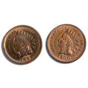 1895 & 1900 Near Unc Indian Head Cents