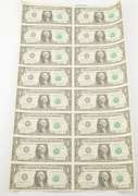 Lot (16) 1985 $1 Cleveland, OH United States FRN Uncut Sheet