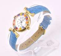 Gorgeous Italian Made, Hand Blown Art Glass Millefiori Watch