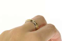 14K Yellow Gold Men's Diamond Two Tone Wedding Band Ring