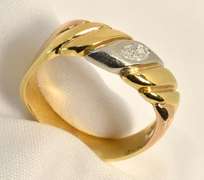 Man's Ring with Marquise Diamond