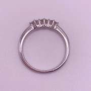 Triple Diamond Ring in14kt Solid White Gold