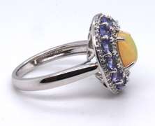 Sterling Silver Signed Gemstone Ring