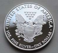 2008 W Proof Silver Eagle With Box & Paper