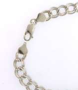 Sterling silver double link chain bracelet